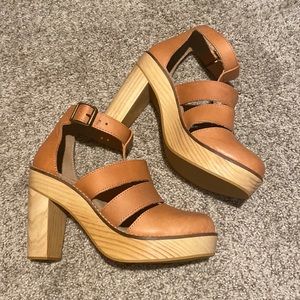 Free People Wood Block Heel
